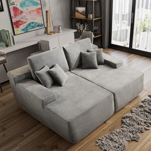 איטלקי מודרני שלושה מושבים ספה קטיפה מיטה מרופדת עבור דירה קטנה בית מלון קניון עם חומר מילוי ספוג - Product Image 2