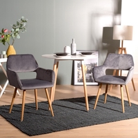 Meubles de maison scandinave, chaise en tissu, design pour salle à manger et Restaurant, avec pieds en bois et en métal