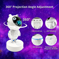 Projecteur d'Étoiles Galaxie Astronaute pour Enfants, Veilleuse Céleste avec Haut-Parleur, Lampe Projecteur Astronaute avec Télécommande