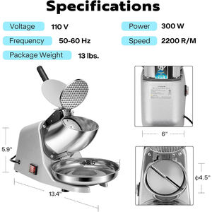 Máquina de afeitar de hielo eléctrica multifuncional personalizada OEM Trituradoras de hielo profesionales para uso doméstico - Product Image 6