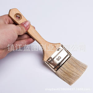 Brocha plana para pintar con cerdas de cerdo, mango de madera de sicomoro francés, 12-18 mm, origen Zhenjiang, para uso en pintura. - Product Image 2