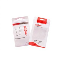 Sachet Ziplock Transparent Givré en BOPP avec Trou de Suspension, Impression Gravure, Durable, Vente en Gros, pour Protecteur d'Écran de Téléphone Portable et Câble de Charge