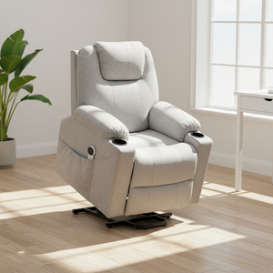 Sillón Reclinable Eléctrico de Diseño Moderno para Adultos, con Doble <span class=keywords><strong>Motor</strong></span>, Terapia Térmica, Tapicería de Tela, Sillón Reclinable Metálico para el Hogar - Product Image 1
