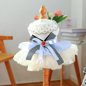Kingtale Proveedores de mascotas personalizados Vestido de perro bordado para ropa de perro pequeño para cumpleaños Boda - Product Image 5