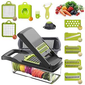 <span class=keywords><strong>Vente</strong></span> flash : Trancheuse à légumes, robot culinaire, hachoir à viande et légumes, moulin à légumes 12 en 1, hachoir à légumes Full Star - Product Image 4