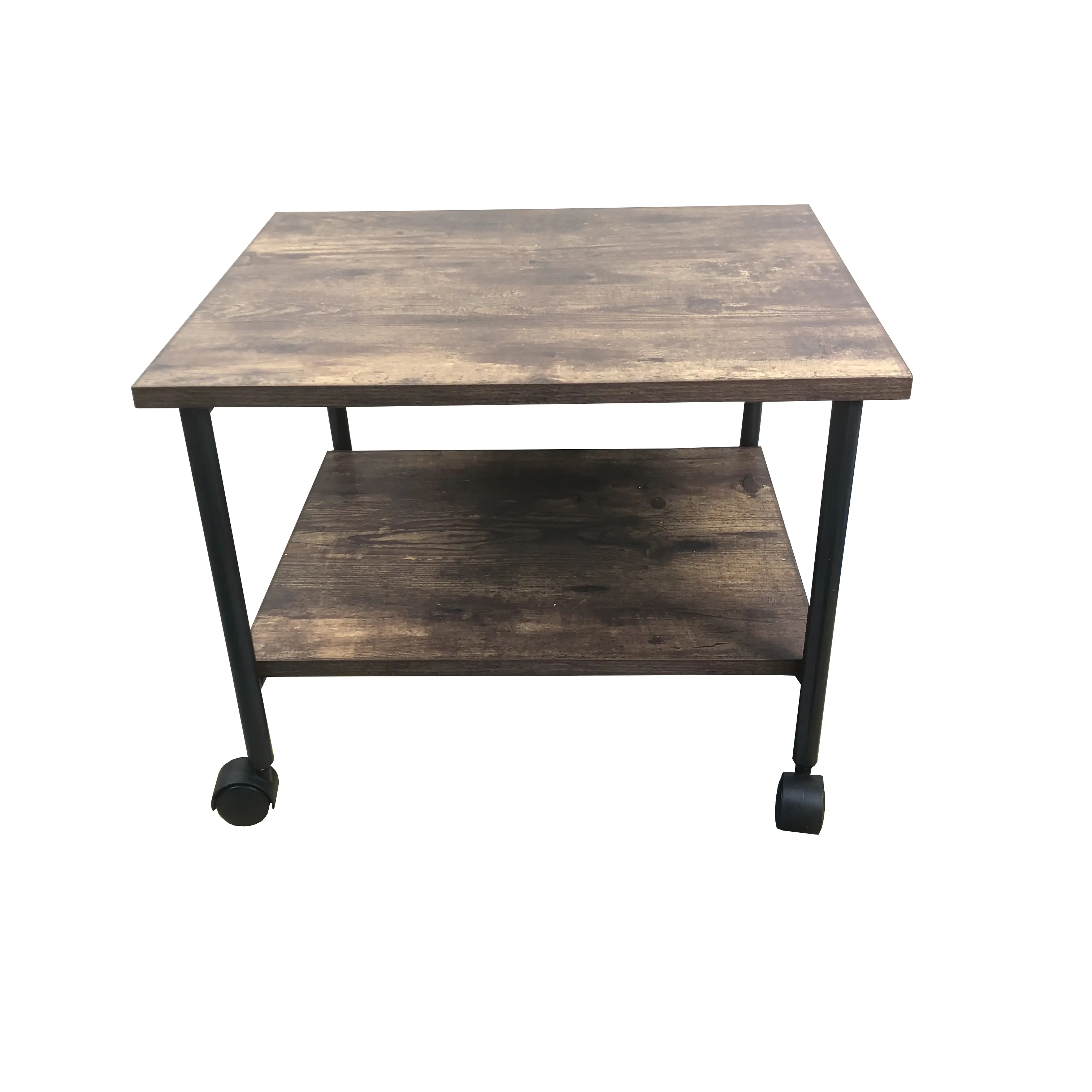 בית משרד כפרי עץ 2 tiers מעתיק סורק מתגלגל עגלת תחת מארגן שולחן שולחן מדפסת stand