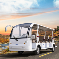 MK-14T Voiture électrique de tourisme 14 places avec contrôleur intelligent, bus électrique pour villas et complexes hôteliers