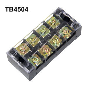 TB4504 al por mayor, bloque <span class=keywords><strong>de</strong></span> terminales <span class=keywords><strong>de</strong></span> barrera <span class=keywords><strong>de</strong></span> tornillo <span class=keywords><strong>de</strong></span> 4 posiciones, 0.5-4mm² 20-11AWG, con contacto <span class=keywords><strong>de</strong></span> cobre y acero, 45A 600V - Product Image 1