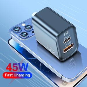 45W GaN super veloce caricatore USB A + C veloce adattatore di alimentazione <span class=keywords><strong>2</strong></span> porte PD usb tipo c macaron travel charger us eu plug per iphone 16 15 - Product Image 5