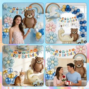 ลูกโป่งฟอยล์รูปสัตว์การ์ตูน 3 มิติ น่ารัก แบบขายส่ง สำหรับเด็ก ของเล่นตกแต่งงานวันเกิด - Product Image 5