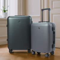 Valise à roulettes moderne en PC rigide durable avec serrure TSA, poignée télescopique en aluminium, étanche et antivol sans fermeture éclair