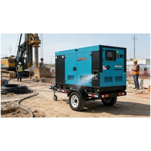 Générateur diesel silencieux à démarrage automatique mobile chinois avec remorque certifié ISO 220V/110V - Product Image 1