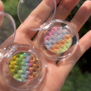 Nuova tavolozza individuale camaleonte di tendenza evidenziatore arcobaleno multicromatico ombretto occhi vegani compongono ombretto etichetta privata - Product Image 1