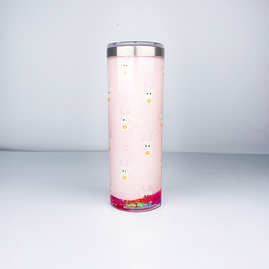 Magazzino USA 20oz bianco sublimazione spazi vuoti <span class=keywords><strong>da</strong></span> <span class=keywords><strong>te</strong></span> Glitter globo di neve 304 acciaio inossidabile Strasublimation globo di neve Skinny Tumbler - Product Image 2