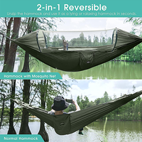 Hamac de camping, hamac portable simple et double avec moustiquaire, tente-hamac pour 2 personnes, idéal pour la randonnée en plein air, la survie et les voyages