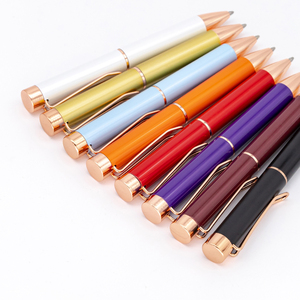 Penna a sfera a punta sottile in metallo di lusso con penna <span class=keywords><strong>Vintage</strong></span> colorata miglior Set regalo per uomo e donna - Product Image 6