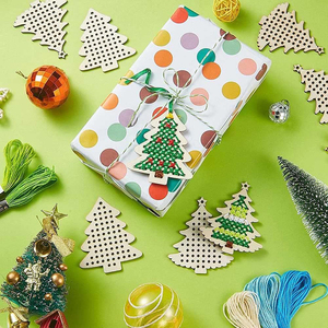 10 Uds. <span class=keywords><strong>Bordado</strong></span> de <span class=keywords><strong>punto</strong></span> de <span class=keywords><strong>cruz</strong></span> de madera árbol de Navidad <span class=keywords><strong>Kits</strong></span> de <span class=keywords><strong>punto</strong></span> de <span class=keywords><strong>cruz</strong></span> personalizados Juego de <span class=keywords><strong>punto</strong></span> de <span class=keywords><strong>cruz</strong></span> de Navidad de madera - Product Image 6
