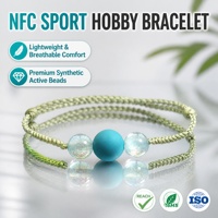 Pulsera Inteligente NFC con Cordón Ajustable y Cuentas para Eventos de Redes Sociales, Marca Personal y Enlaces Digitales