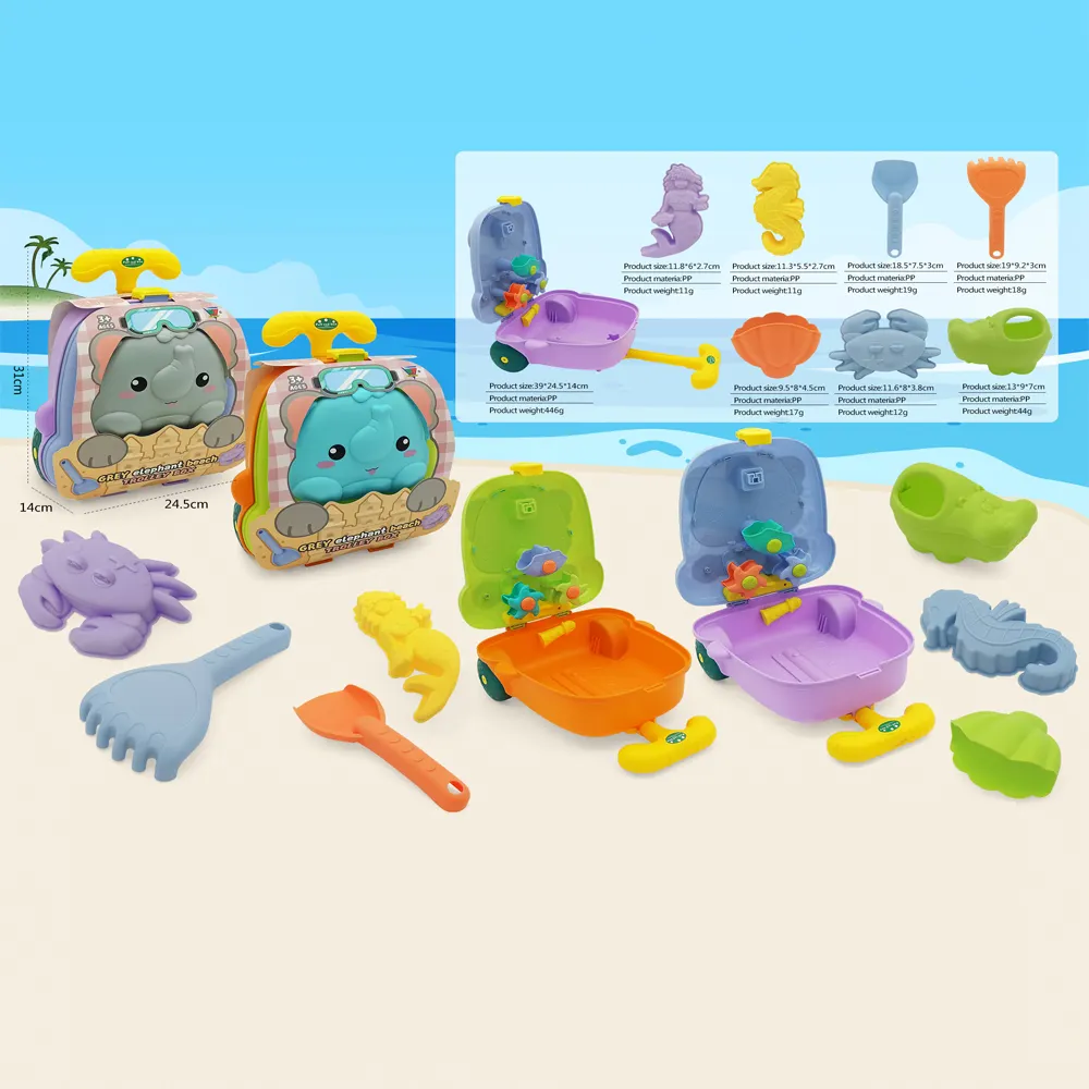 Novidade brinquedos de verão bagagem brinquedos aquáticos praia e areia para crianças