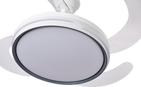 Ventilateur de plafond moderne à LED de 42 pouces, silencieux, avec moteur DC sans balais, télécommande, variateur d'intensité et 6 vitesses réglables