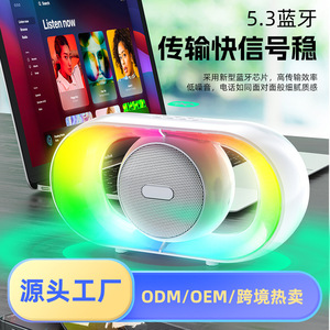 ลำโพงพกพาพร้อมไฟ RGB กำลังไฟ 5-10 วัตต์ แบตเตอรี่แบบชาร์จได้ สำหรับใช้งานภายในและภายนอกอาคาร - Product Image 2
