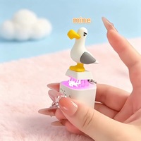 Rechargeable Mine Bird Sounding Keycap Cute Seagull Keychain Decompression Toy Sea Gull Sound Pendant Stress Relief Decor