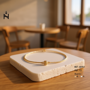 Cavigliera Tobiller con Lettera I in Acciaio Inossidabile, Design Minimalista, Gioielli alla Moda per Donne - Product Image 3