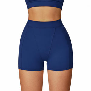 Shorts de yoga taille haute pour femme Zechuang, bleu marine, effet ventre plat, pour fitness, course à pied et cyclisme - Product Image 3