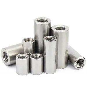 304 Stainless Steel M3 M4 M5 M6 M8 M10 M12 M14-M20 Extension Long Column Standoff Spacer Round Cylinder Connecting Coupling Nut