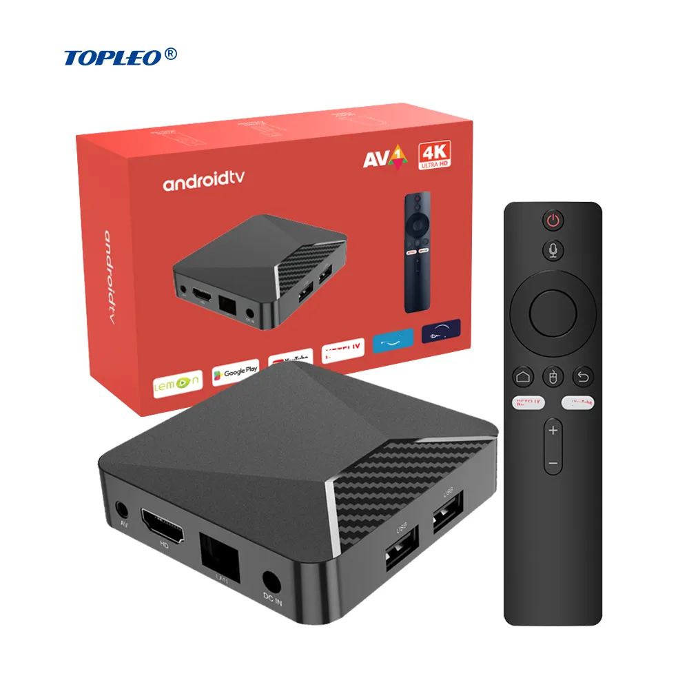 Topleo 4k Android tv kutusu ATV 2GB 16GB en iyi akış seti top box certifiandroid Android 11 akıllı tv kutusu