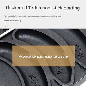 Machine à gaufres électrique professionnelle antiadhésive en forme de banane pour restaurants et commerces - Product Image 2