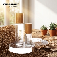 Flacon roll-on d'attar en verre avec bouchon en bambou et boîte personnalisée, 30 ml, pour huiles essentielles, marque privée