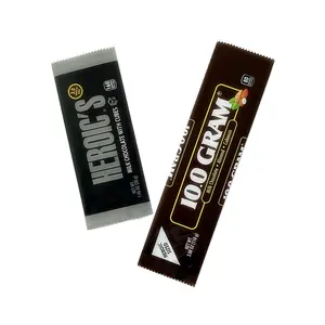Custom printing aluminum foil cookie packing bag chocolate nutrition protein bar wrapper