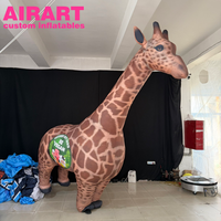 Costume de girafe gonflable décoratif d'extérieur