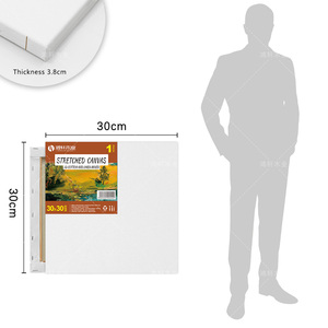 Toile de coton et de lin mélangée personnalisée 400g pour la peinture, fournitures d'art, <span class=keywords><strong>cadre</strong></span> de toile tendue pour la peinture d'art, vente en gros de bon marché - Product Image 2