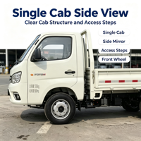 Truk Kargo Baterai 24V Kabin Tunggal Mini Truk Pengangkut Material Bangunan Mini Truk Dump Roda Kecil