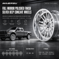 Jantes forgées polies concaves 22 24 26 28 pouces 6x135 6x139.7 8x180 pour camion et SUV, compatibles Chevrolet 8x170 Ford F-150 F-350 GMC 2500