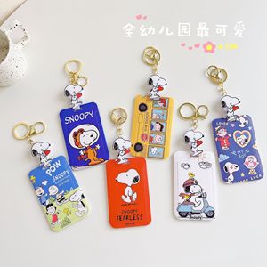 Llavero Personalizado de Plástico con Diseño de <span class=keywords><strong>Snoopy</strong></span>, Porta Tarjetas con Foto, Colgante para Auto con Patrón de Dibujos Animados para Tarjetas de Crédito y de Identificación - Product Image 2