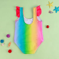 Traje de baño de unicornio de una pieza para niños y niñas, traje de baño deportivo para niñas