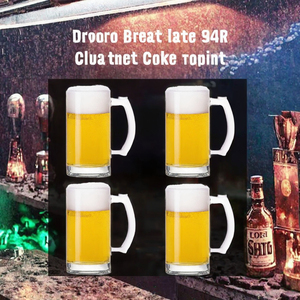 Chope à bière en verre 500 ml à base épaisse et robuste, avec poignée, transparente, de qualité supérieure - Product Image 3