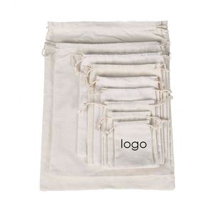Custom Cotton Canvas Drawstring Cotton <b>Bag</b> Bunched Mouth Cotton Hemp Drawstring Storage <b>Bag</b> Pocket - Product Image 6