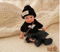 Muñeca Reborn de Silicona Sólida de 6 Pulgadas, con Ropa de Moda, Juguete de Muñeca para Juego de Imitación para Niños, Regalo para Niñas Pequeñas