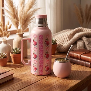Taza de Yerba Mate de 1300 ml, Doble Pared, Acero Inoxidable, para Café, Té, Regalos Empresariales, Botella de Agua Portátil con Aislamiento Térmico - Product Image 4