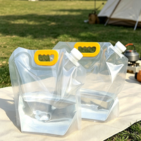Sac d'eau pliable pour l'extérieur, pochette transparente avec bec verseur, sac d'emballage épais pour liquides et boissons de qualité alimentaire