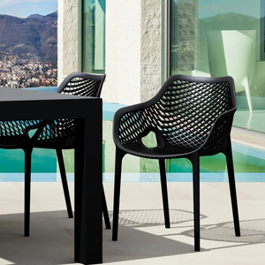 Chaise <span class=keywords><strong>de</strong></span> salle à manger d'extérieur moderne en plastique empilable, résistante aux UV, capacité 150 kg, pour <span class=keywords><strong>café</strong></span>, événements et location – Sillas <span class=keywords><strong>De</strong></span> Plastico - Product Image 2