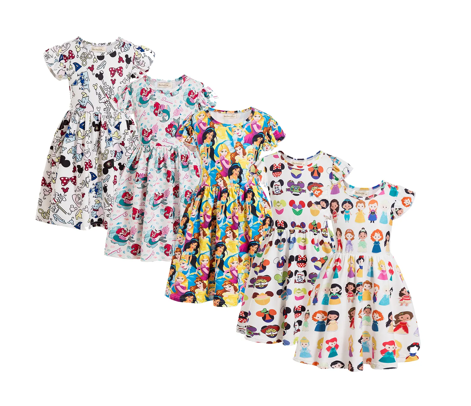 Princess dresses Baby girls princess dress designs kids summer boutique clothing wholesale panel twirl dress baby clothes elsa 2