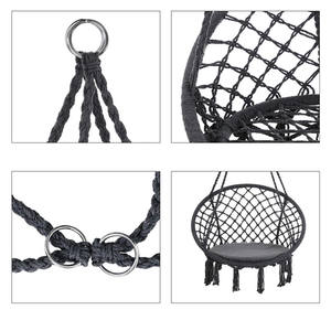 Patio intérieur balançoire chaise <span class=keywords><strong>suspendu</strong></span> hamac <span class=keywords><strong>macramé</strong></span> pour chambre Camping balançoire Portable Durable meubles d'extérieur décor à la maison - Product Image 4