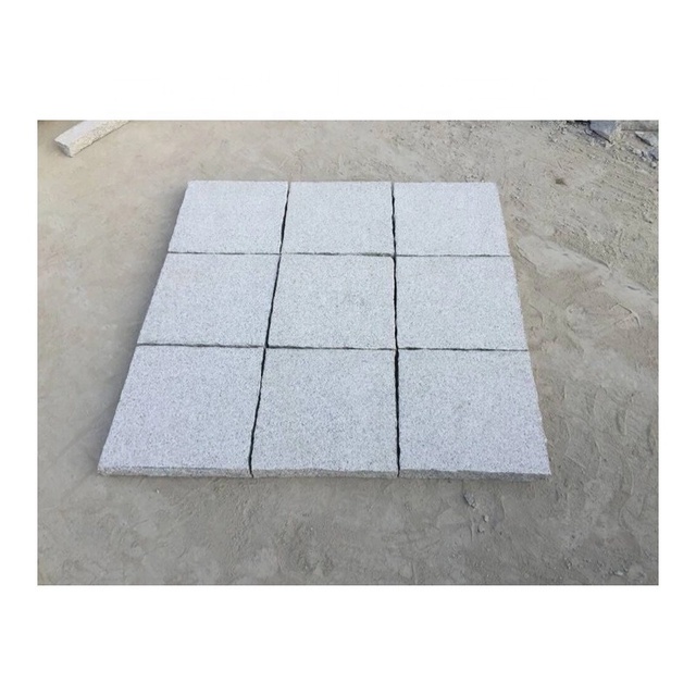 Wholesale Light Grey Natural Granite Paving Stone Cheap Flooring Tile
