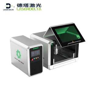 Mini découpeuse laser à fibre de bureau 800W à soudure fine, sans déformation, pour le traitement de colliers, bagues, bracelets et artisanat en métaux précieux - Product Image 1