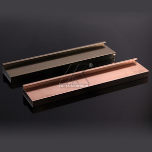 Profilo in Alluminio Personalizzato Serie 6000 con Rivestimento in Polvere Bronzo Champagne per Design Industriale, Cucina, <span class=keywords><strong>Villa</strong></span>, Armadio - Product Image 1